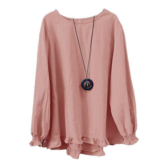 Pantalon Pink Puff Sleeve Hi Low Top Women size XXL - Picture 3 of 3